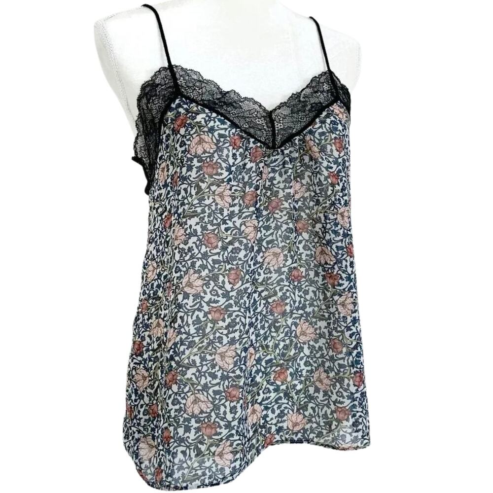 Only Hearts Helena Stuart Lace Camisole Art Nouveau Floral Made in USA Sz Small